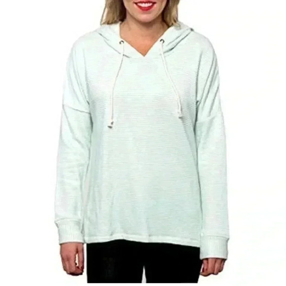 O’Neill teal and white terry sweatshirt. - Picture 1 of 6